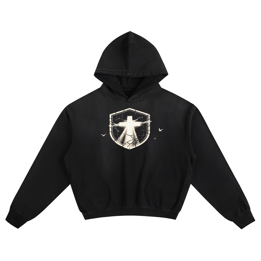 LOVE IS WHERE GOD IS BOXY HOODIE