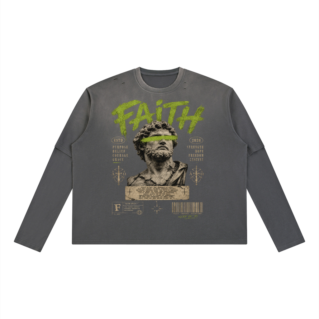Faith Vintage Wash Layered T-Shirt
