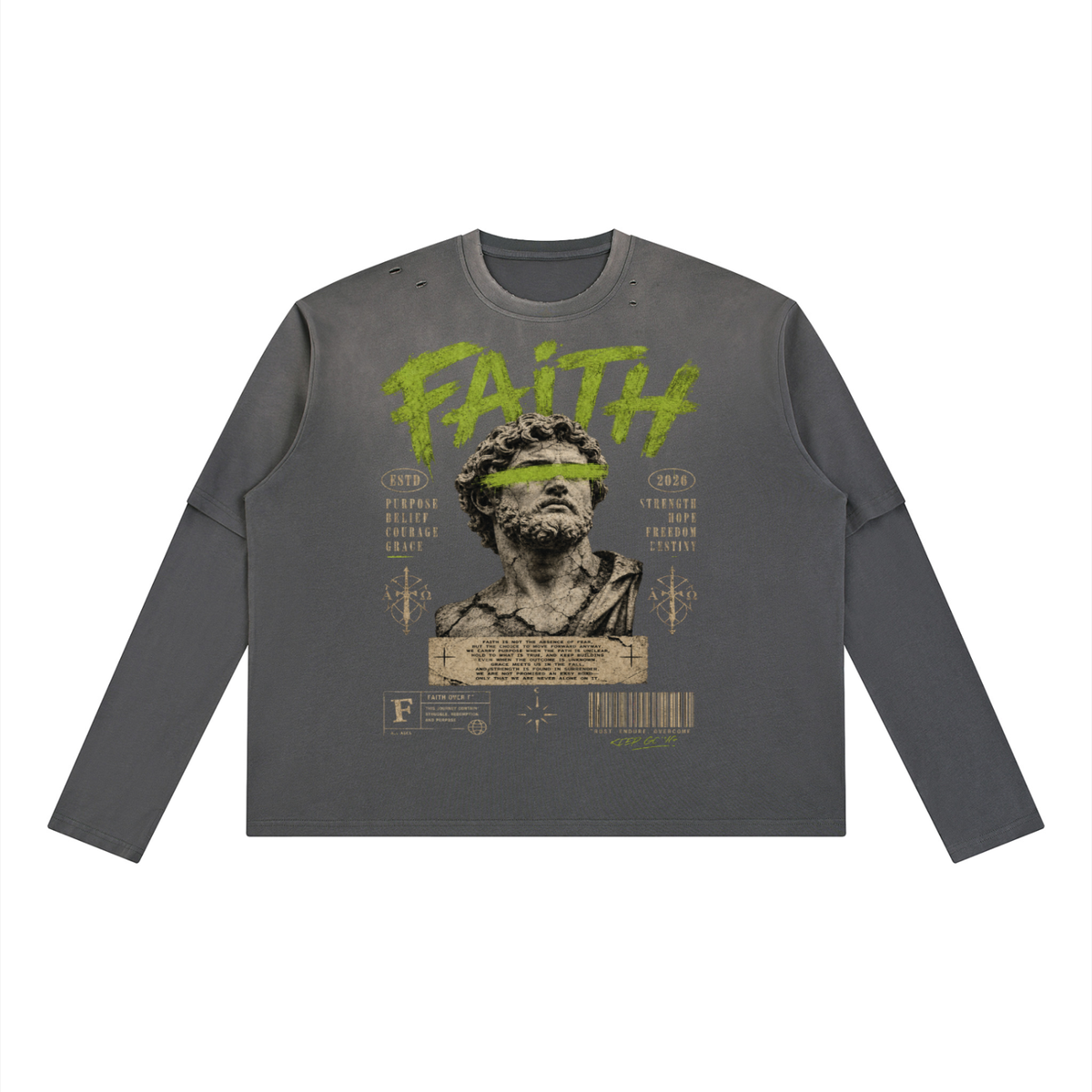 Faith Vintage Wash Layered T-Shirt