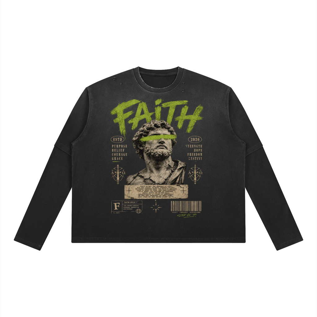 Faith Vintage Wash Layered T-Shirt