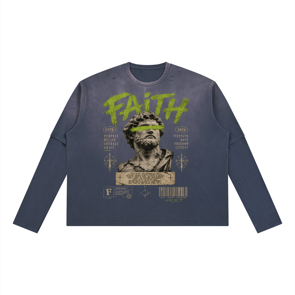 Faith Vintage Wash Layered T-Shirt